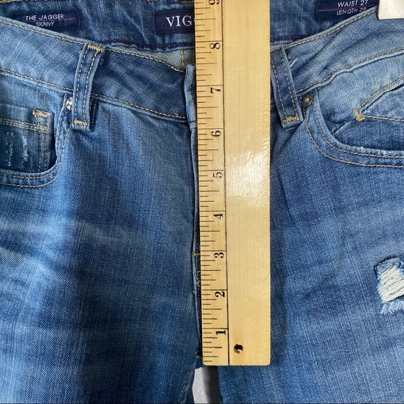 Vigoss The Jagger Skinny Distressed Destroyed Jeans Size 27 - Picture 10 of 10